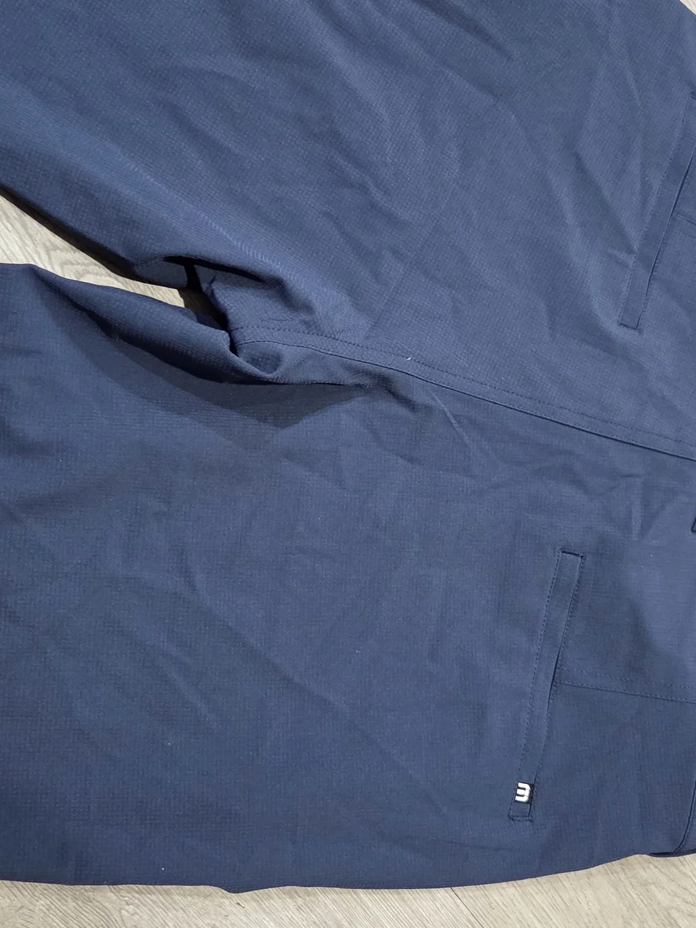 Travis Mathew Navy Flat Front Performance Shorts